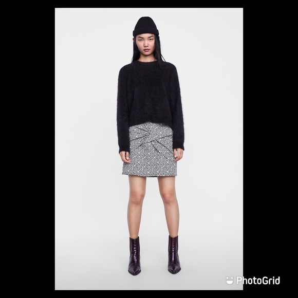 ZARA Basic Leopard Mini Skirt NWOT - Picture 2 of 8